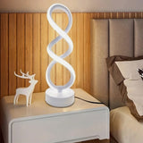 Modern LED Bedside Lamp Dimmable Table Light with USB White