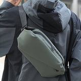 Travel Sling Bag Stylish Crossbody Bag Water-resistant Shoulder Bag for Sport Work Hiking Green