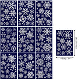 Christmas Window Clings – Snowflakes Static Stickers in Gold and Silver for Holiday Decorations Style 2