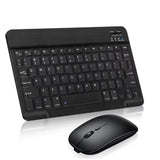 Ultra-Slim Portable Wireless Bluetooth Keyboard & Mouse Combo for Tablets and Laptops Black
