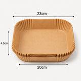 100 PCS Square Air Fryer Paper Liners for 5 to 8Qt Baskets