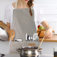 Adjustable Kitchen Cooking Apron with 2 Pockets Cooking Bib Apron for Men Women Grey