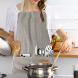 Adjustable Kitchen Cooking Apron with 2 Pockets Cooking Bib Apron for Men Women Grey