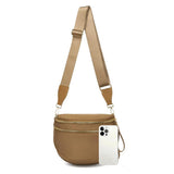 Oxford Cloth Large Capacity Crossbody Bag – Lightweight Shoulder Messenger Bag for Women Caramel