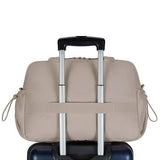Tote Gym Bag Travel Fitness Bag Crossbody with Wet Dry Separation PVC Pocket Camel