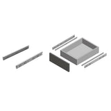 2 Pcs 3-Section Drawer Slides Stainless Steel Full Extension