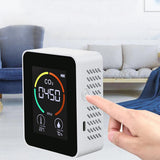 3-in-1 Air Quality Monitor CO2 Meter Temperature Humidity Carbon Dioxide Detector White