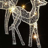 3D Reindeer Christmas Decoration with String Light Home Garden Yard Decor