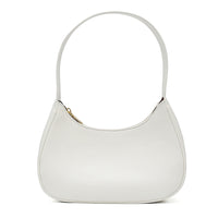 Women Shoulder Bag Elegant Feminine Mini Handbags with Zipper Closure White