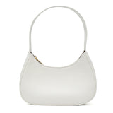 Women Shoulder Bag Elegant Feminine Mini Handbags with Zipper Closure White