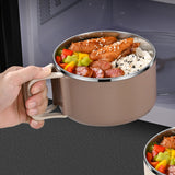 1200ML Large Ramen Bowl Ramen Noodle Bowls Microwavable for College Brown