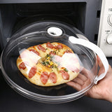 Transparent PC Microwave Cover with Handle for Plate Bowl Splatter