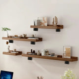 2Pcs Floating Shelf Brackets 0.4 cm Thick for Shelves Support DIY Large