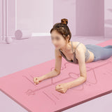 TPE Yoga Mat Non-Slip Workout Mat with Alignment Lines