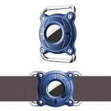 2Pcs Protective Case for Apple AirTag 1st/2nd Gen Water Resistant Hard Shell Holder Cover for Pet Collar Keychain Bag Blue