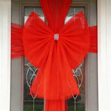 Organza Red Bows for Christmas Decorations Perfect for Door Fireplace Stairs & Xmas Tree