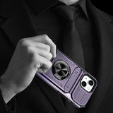 Wallet Card Slot Shockproof Protective Case Compatible With iPhone 17 and 18 Series Purple