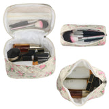 3Pcs Set Travel Makeup Bags Cosmetic Bag Aesthetic Floral Toiletry Organizer Bags Style 4