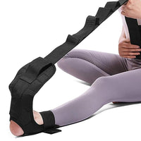 Hamstring Stretcher Stretching Strap Ligament Stretching Belt  for Dancing Pilates Yoga Black