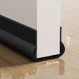 Slide-On Under Door Draft Stopper Door Bottom Seal Strip Cuttable Door Draught Excluder Black