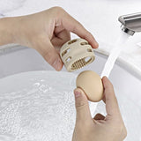 Set of 2Pcs Egg Cleaning Brush Fresh Egg Scrubber Reusable Egg Washing Tools Khaki