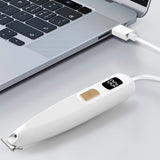 Cordless LED Dual-Speed Pet Paw Trimmer for Dogs & Cats White