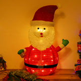 Telescopic Christmas Yard Signs with Stakes Lighted Xmas Signs Indoor Outdoor Decor Santa Style