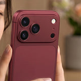 Camera Lens Protector Aluminum Hollow for iPhone 18 Pro Max 18 Pro Wine Red
