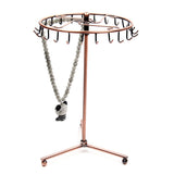 23-Hook Rotating Jewelry Display Rack Ring Holder Organizer Necklace Stand Bronze