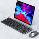 3 Modes Rechargeable Wireless Keyboard and Mouse Combo for Laptop PC Tablet