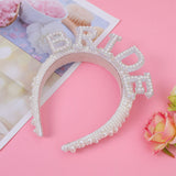 3Pcs Bride to Be Headband with Sash and Veil for Bachelorette Party Decorations Iridescent Rhinestone