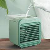 Portable Air Conditioner Fan 3 Speeds Cooling Humidifier Fan for Room Desk Bedroom Office Green
