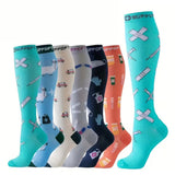 6 Pairs Women’s High Stretch Long Socks for Sports & Casual Style 3