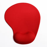 Ergonomic Non-Slip Mouse Pad with Silicone Wrist Rest for Computer Red