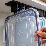 2 Pcs 10 Slot Under Shelf Lid Organizer Slide In for Kitchen Cabinet Storage Black