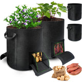 2Pcs 15 Gallon Potato Grow Bags with Unique Harvest Window & Visible Window