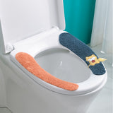 4 Pair Bathroom Toilet Seat Cover Washable Closestool Pad Soft Mat
