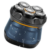 Electric Head Shaver for Bald Grooming Smooth Razor with LED Display Gray Blue