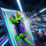 Remote Control Lizard Gecko Wall Crawler 9 Lighting Modes Toy Gift Green