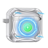 Protective AirPods Case Stand Support Wireless Charging Compatible Silver