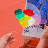 2Pcs Acrylic Paint Palette with Thumb Hole Clear Paint Pallet for Watercolor Acrylic Oil Paint