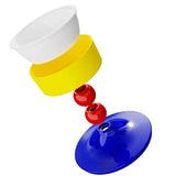 Adjustable Elevated Cat Bowl Ceramic Anti-Tip Pet Feeder Blue
