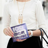 100 Envelope Challenge Binder Budget Binder Money Saving Challenge Book Purple