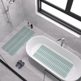 Non-Slip Shower Mat Suction Mounted Bathtub Mat with Drain Holes Green