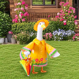 58 cm Raincoat Porch Goose Outfits Yellow Raincoats Costume with Umbrella and Hat