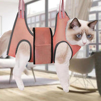 Small Pet Grooming Hammock Dog Cat Hanging Sling for Bathing Trimming Nailcare Orange