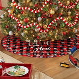 Plaid Christmas Tree Skirt Xmas Tree Skirt Xmas Party Decor Style 1