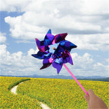 100Pcs Rainbow Plastic Windmill Pinwheels DIY for Garden Party Decoration