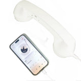 Type C Wired Phone Handset Retro with Mic for Phones and Computers White