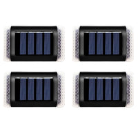 4Pcs Solar Powered Wall Lights Water-Resistant Garden Door Fence Decorative Lights - Warm
